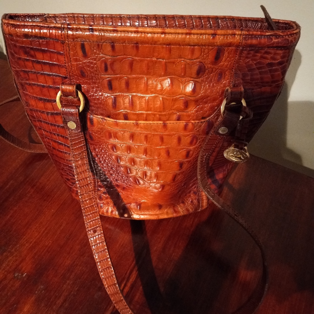 Brown leather purse